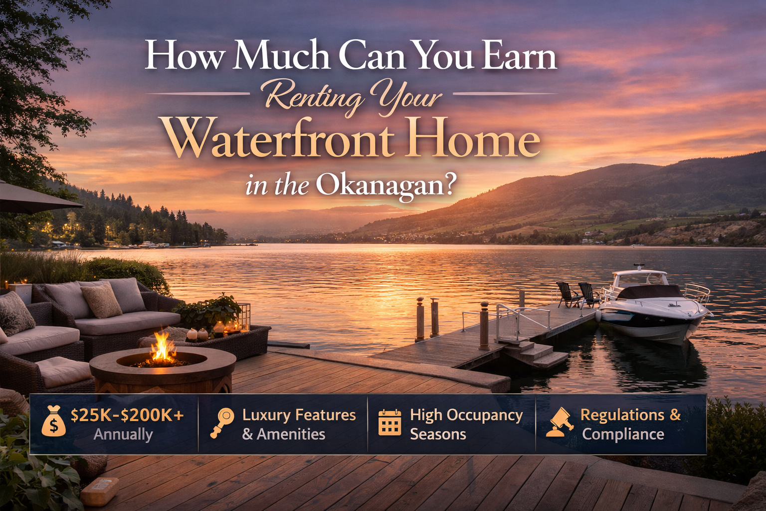 How Much Can You Earn Renting Your Waterfront Home in the Okanagan?